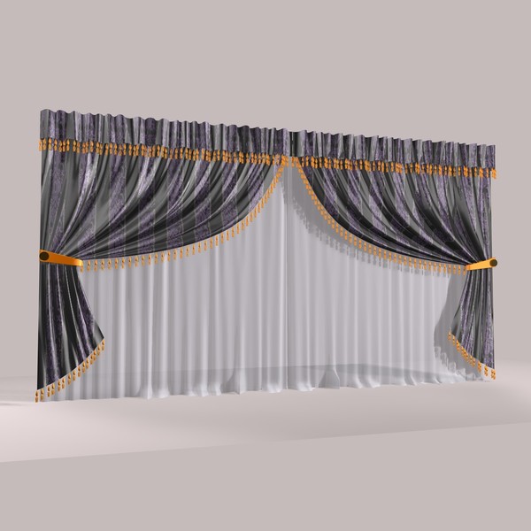 3d model drapery curtain window - CURTAIN 5 by Carrara1